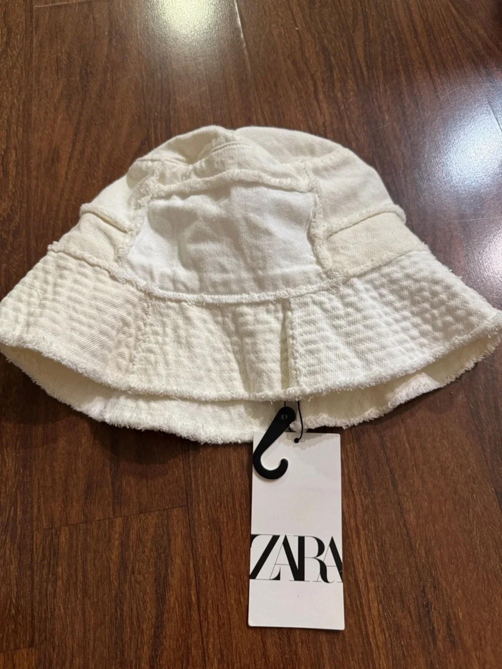 ZARA PATCHWORK DENIM BUCKET HAT SIZE M NWT